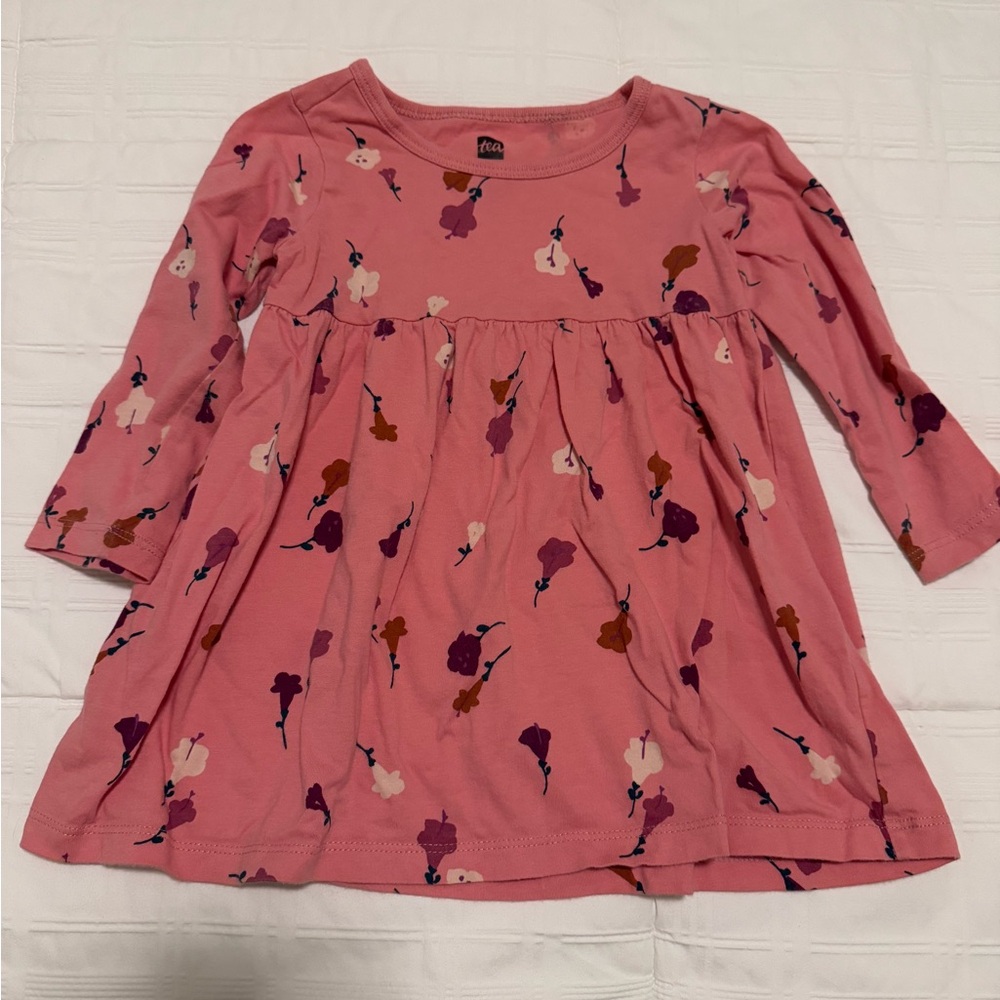 Tea Collection Pink and Purple Floral Dress